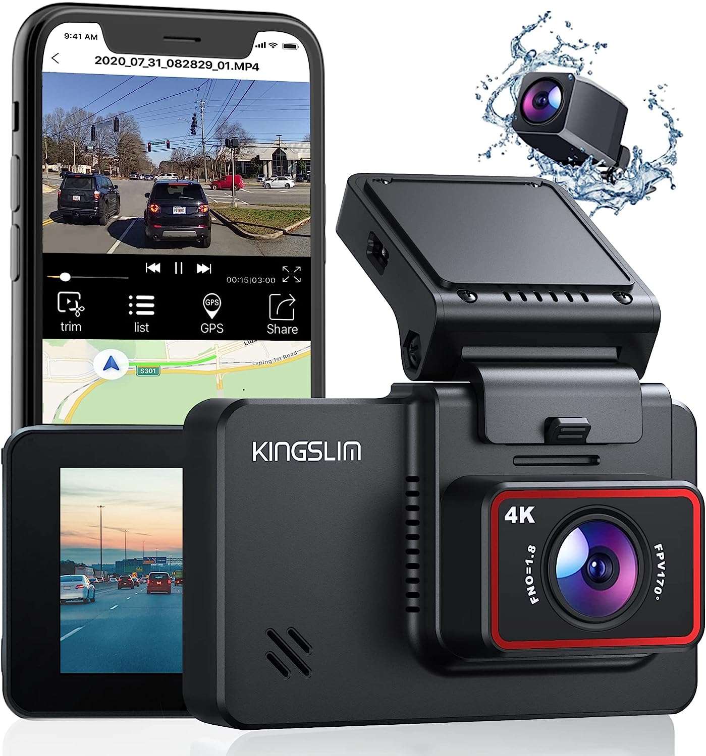 Capture Every Moment on the Road with kingslim D4 4K Dual Dash Cam